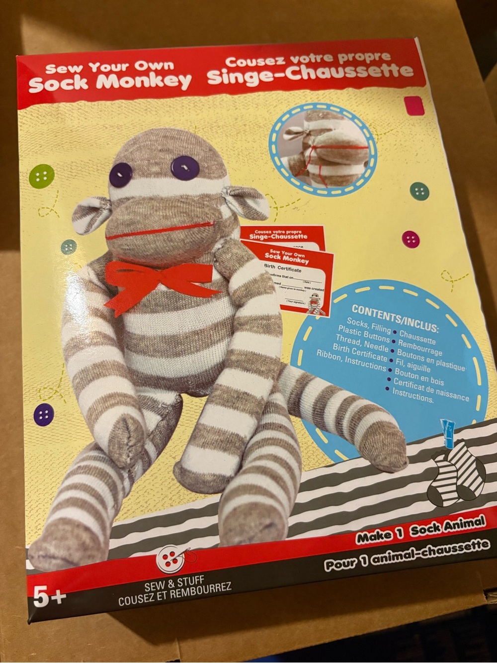 Sew Your Own Sock Monkey NEW